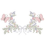 Floral e  Borboletas 3D RQ 587