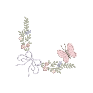 Cantoneira Floral e  Borboleta 3D RQ 588