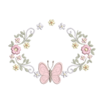 Floral e Borboleta 3D RQ 590