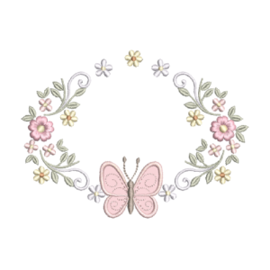 Floral e Borboleta 3D RQ 590