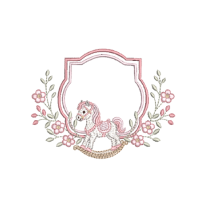 Brasão e Cavalinho Floral RQ 616