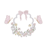 Moldura Floral e Borboleta 3D RQ 569-A