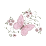 Borboleta Floral Asa 3D RQ 685